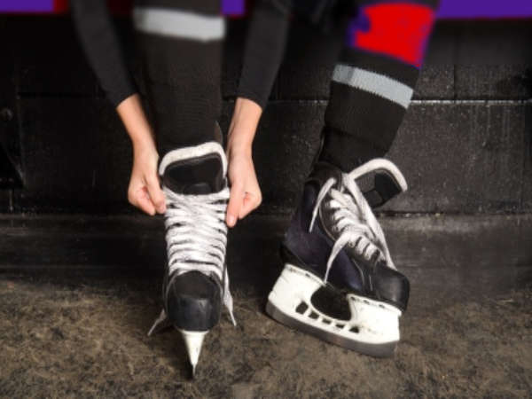 Hockey Skate Tying