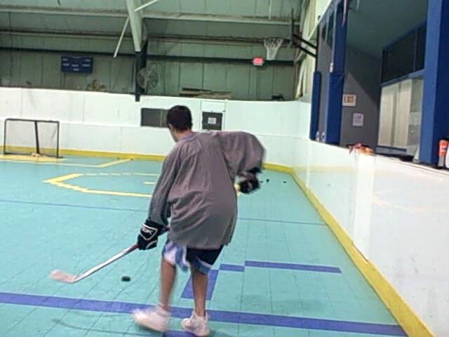 Off-ice Hockey Shooting Practice